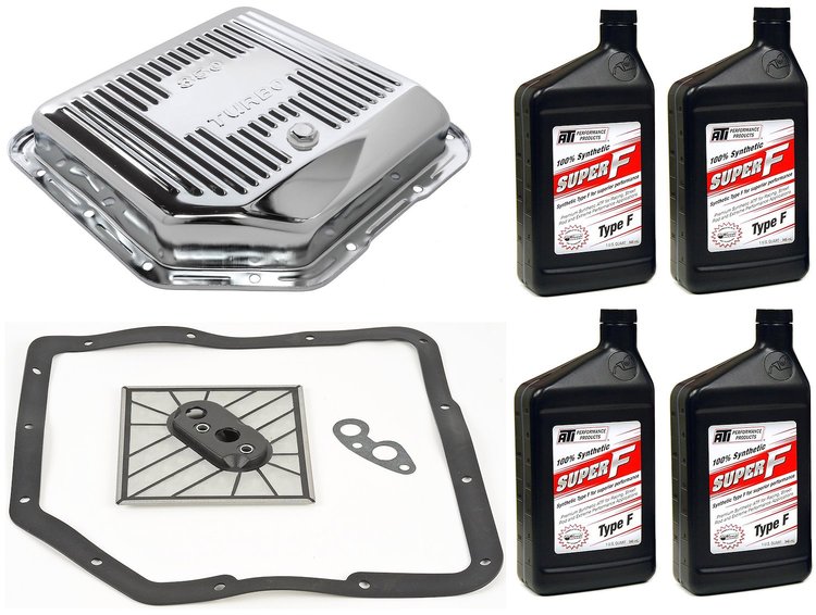 GM TH350 Automatic Transmission Pan Kit [Chrome Plated Steel]