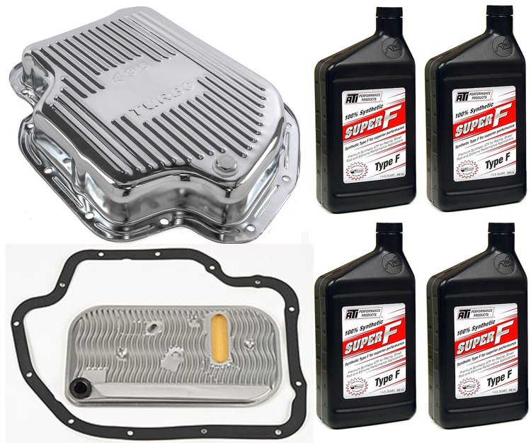 GM TH400 Automatic Transmission Pan Kit [Chrome Plated Steel]
