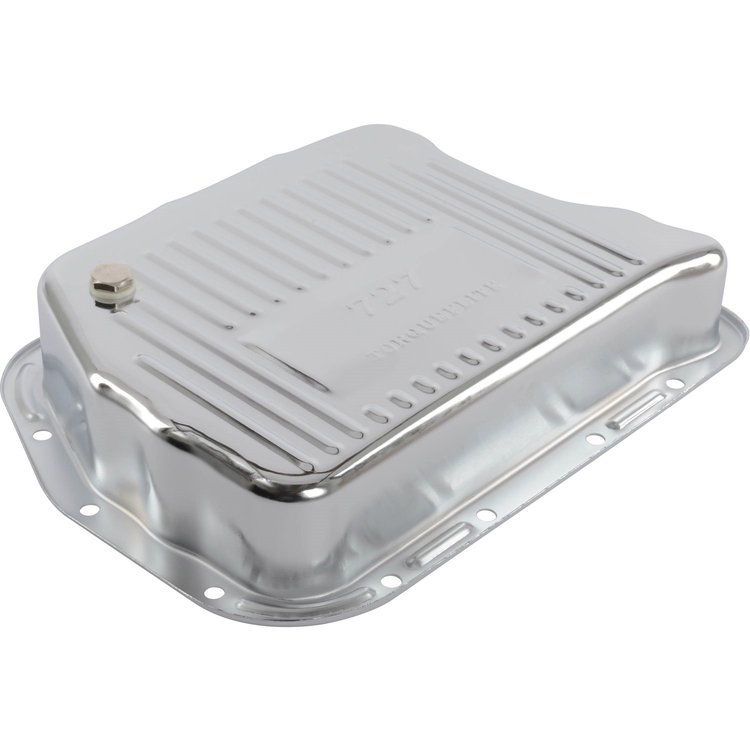 Automatic Transmission Pan for Mopar 727 Torqueflite, 3 in. Deep w/Extra Capacity [Chrome Plated Steel]