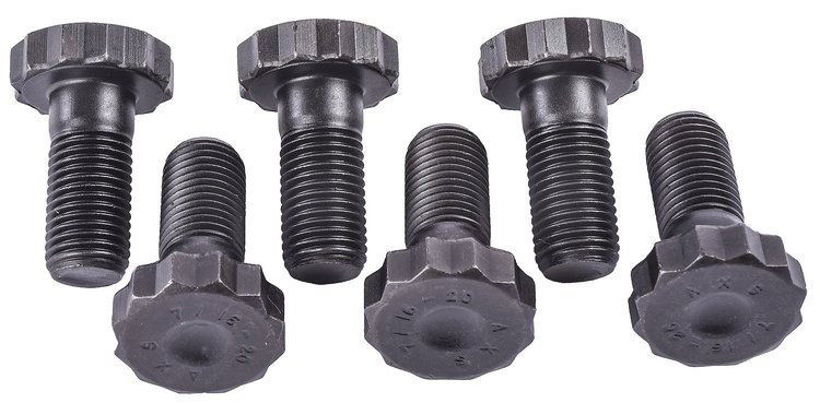Flywheel Bolts AMC 290-401 V8, Chevy 90-Degree V6, 265-454 V8 with 2-Piece Rear Seal, & Ford 289-460 V8 [High Strength]