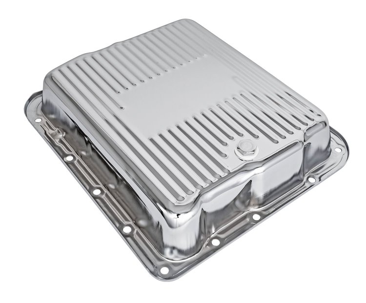 Automatic Transmission Pan for GM TH700R4, 4L60, 4L60E/65E Stock Capacity [Chrome Plated Steel]