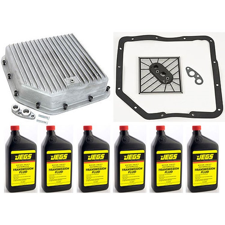 Cast Aluminum Transmission Pan Kit for GM TH350 Automatic Transmission