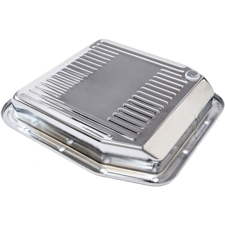 Automatic Transmission Pan for Ford AOD, Stock Capacity [Chrome Plated Steel]