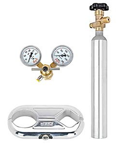 CO2 Bottle, Regulator, and Mounting Bracket Kit 10oz CO2 Bottle with Valve #555-60205