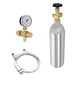 CO2 Bottle, Regulator, and Mounting Bracket Kit 2.5lb CO2 Bottle with Valve #555-60207