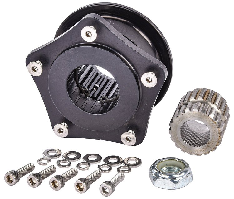 Quick-Release Weld-On Pinless-Type Steering Wheel Hub Kit for 5-Bolt Steering Wheels & GM Splined Steering Shaft [SFI 42.1]