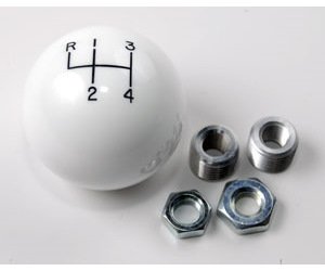 Engraved Shift Knob - White 4-Speed Pattern