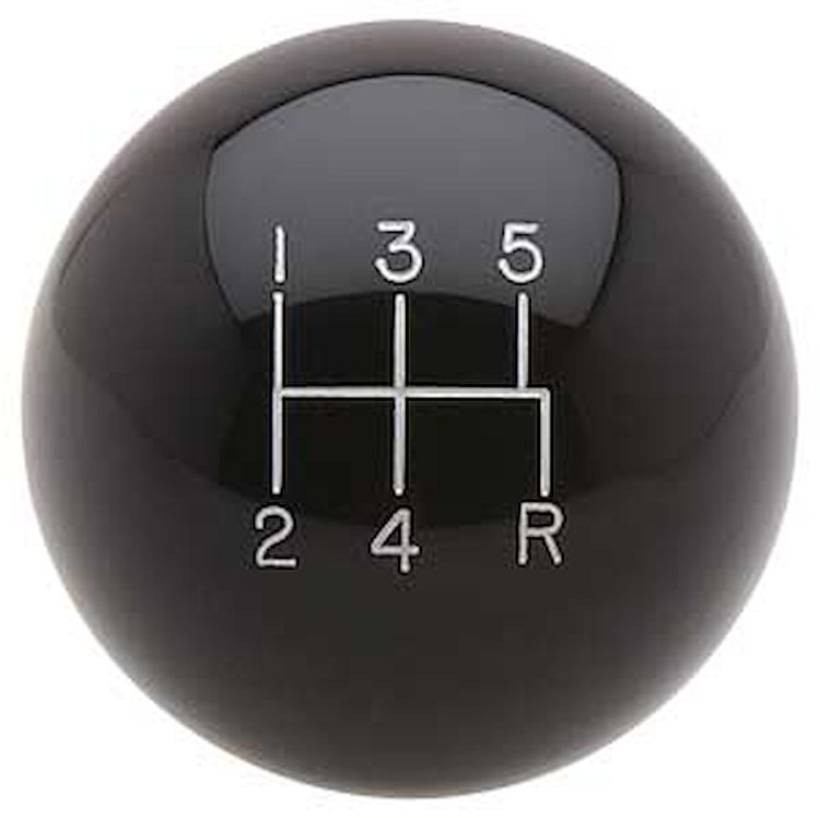 Engraved Shift Knob - Black 5-Speed Pattern