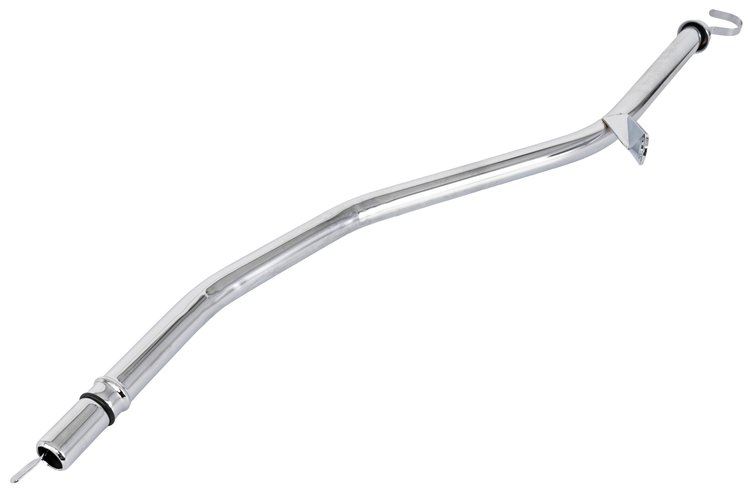 Transmission Dipstick and Tube Kit w/Billet Aluminum Handle and Chrome Tube for GM TH400 Automatic Trans., 24 in. L [Polished]