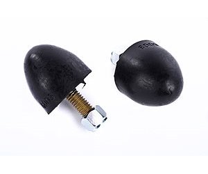 Universal Rubber Bump Stops/Snubbers [Black, Pair]