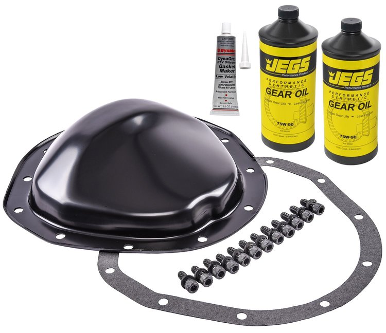 Black EDP-Coated Steel Differential Cover & Gear Oil Kit [GM 8.75 in. 12-Bolt]