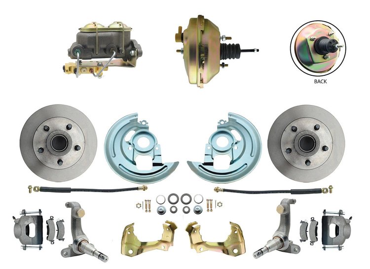 Front Complete Power Disc Brake Conversion Kit for 1962-1967 Chevy II Nova