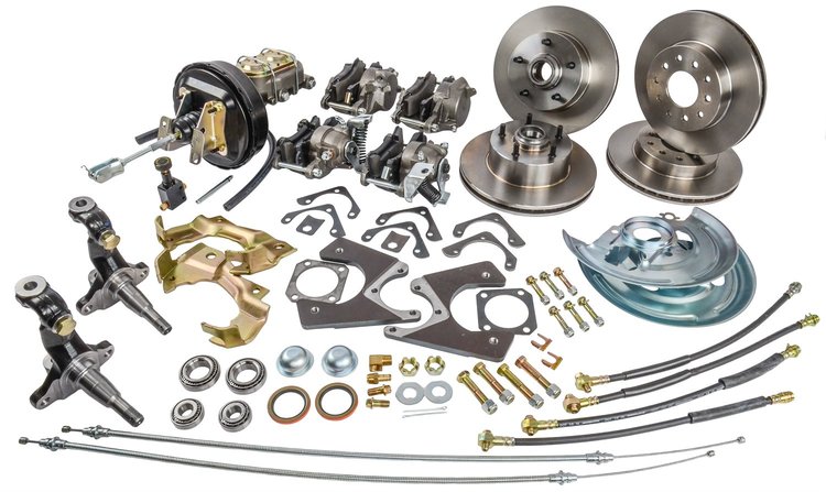 Complete Front & Rear Power Disc Brake Conversion Kit Fits Select 1967-1974 GM F & X-Body Models