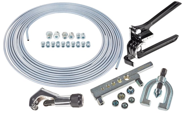 Zinc Brake Line Coil Kit with Tools [3/16 in. x 25 ft.]
