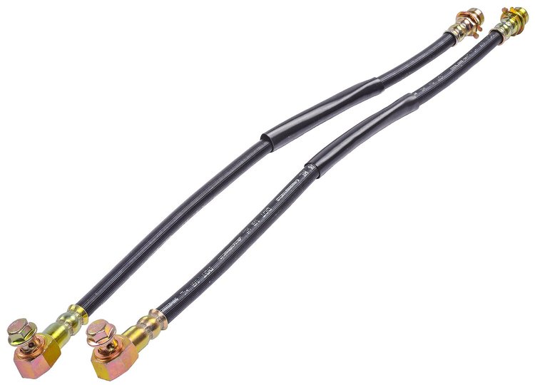 Front Disc Brake Caliper Hose Kit, 18 in. Rubber [Set of 2]