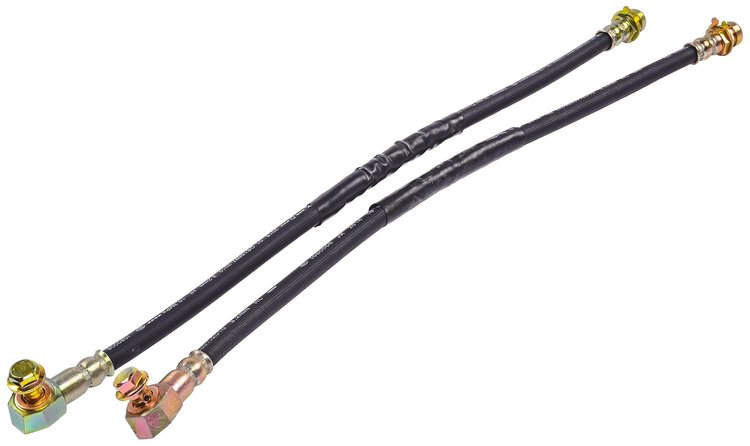 Rear Disc Brake Caliper Hose Kit, 18 in. Rubber [Set of 2]
