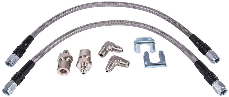 DOT Brake Hose Kit Fits GM Aftermarket Brake Calipers