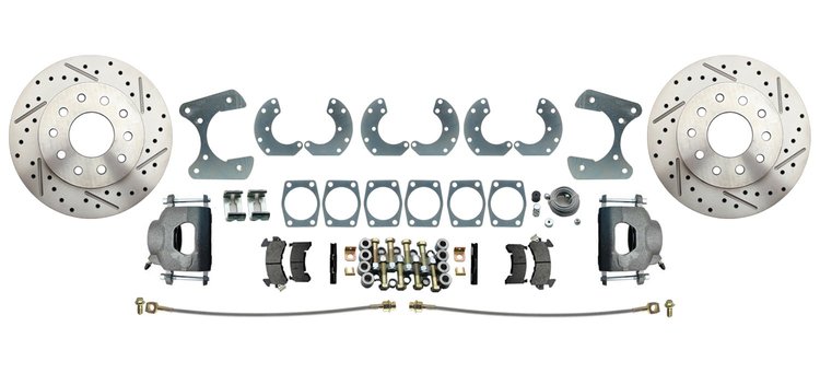Ford 9 in. Rear Disc Brake Conversion Kit for Select 1968-1977 Ford Cars [Premium Kit Non E-Brake & Raw Calipers]