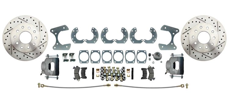 Ford 9 in. Rear Disc Brake Conversion Kit for Select 1968-1977 Ford Cars [Premium Kit Non E-Brake & Raw Calipers]