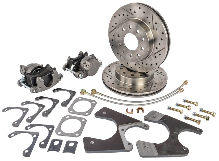 GM 10/12 Bolt Rear Disc Brake Conversion Kit for 1964-1972 GM A-Body w/STD Shock [Premium Kit Non-Brake, Raw Calipers]