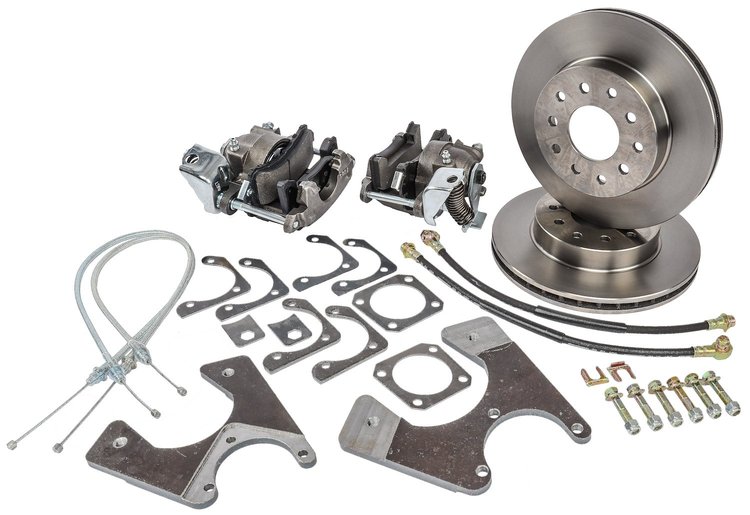 GM 10/12 Bolt Rear Disc Brake Conversion Kit for Select 1968-1974 GM F/X-Body [Standard Kit w/E-Brake & Raw Calipers]