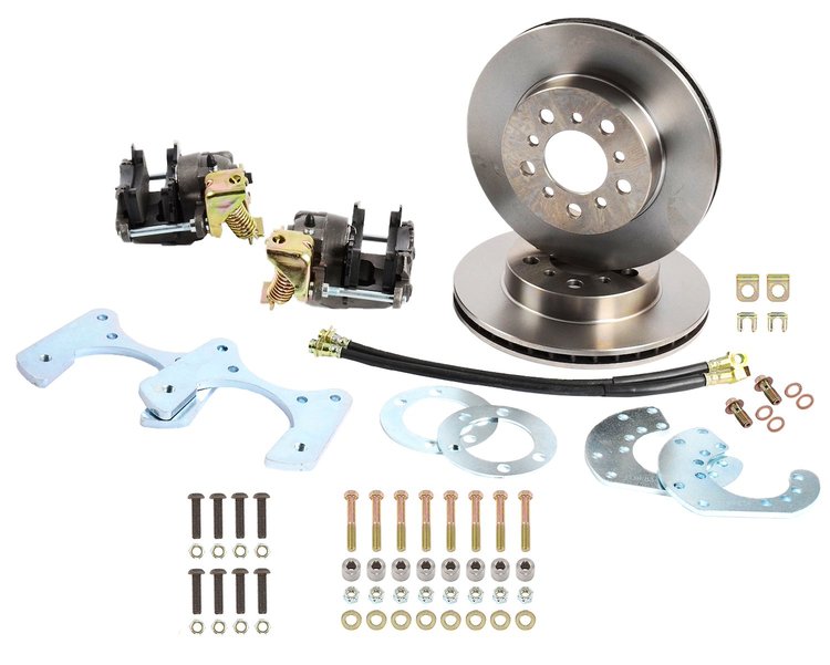 Mopar 8.75 & Dana 60 Rear Standard Disc Brake Conversion Kit for Select 1962-1976 Mopar Models [Raw Calipers w/E-Brake]