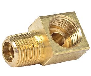Brass 90° Adapter 1/8 in. NPT x 7/16 in.-24 Inverted Flare Female