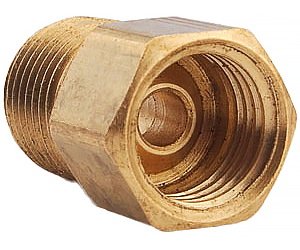 Brass Adapter 1/8 in. NPT x 3/8 in.-24 Inverted Flare Female