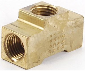 Brass Tee Fitting 3/8 in.-24 Inverted Flare Female