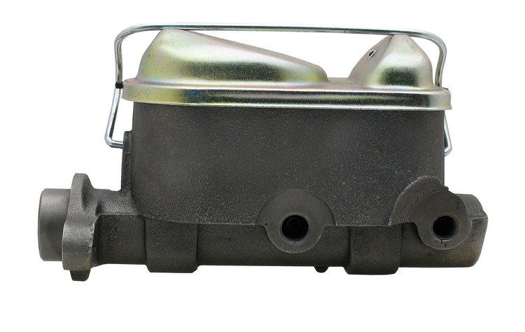 Brake Master Cylinder, Double Bail Well Cast-Iron with Natural Finish [1976-1979 Ford Full-Size Car Mounting] 1 in.