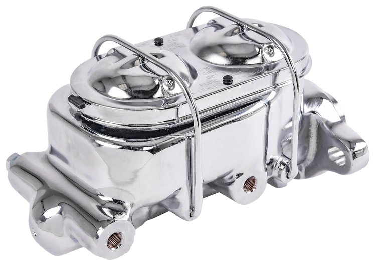 Brake Master Cylinder with Dual Reservoir, Aluminum with Chrome Finish [Corvette Style]