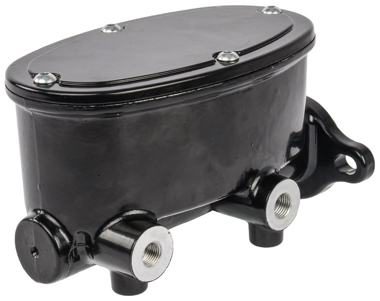 Brake Master Cylinder with Dual Reservoir, Aluminum with Black Finish  [Universal Mounting]