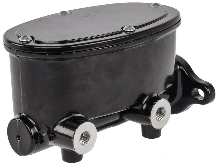 Brake Master Cylinder with Dual Reservoir, Aluminum with Black Finish [Universal Mounting]