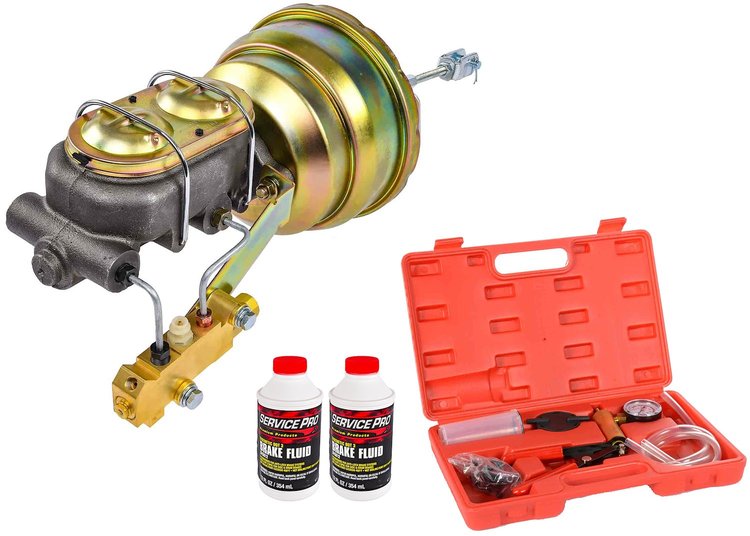 Power Brake Booster/Master Cylinder and Bleeder Kit for 1964-1972 GM A-Body/1967-1969 GM F-Body/1968-1974 GM X-Body [Disc/Drum]