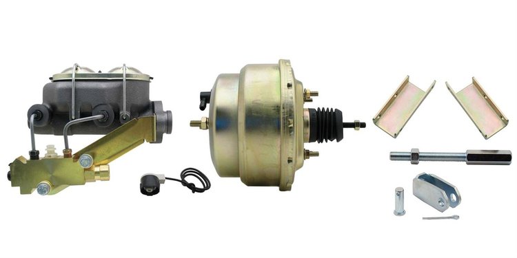 Power Brake Booster/Master Cylinder Conversion Kit Fits Select 1955-1957 GM Full Size A-Body Models [Disc/Disc]