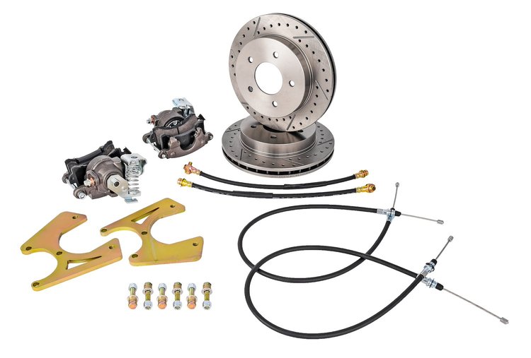 GM 10/12 Bolt Rear Disc Brake Conversion Kit for 1971-1987 GM C10/C15 Series Trucks, 5-Lug [Premium Kit w/E-Brake]