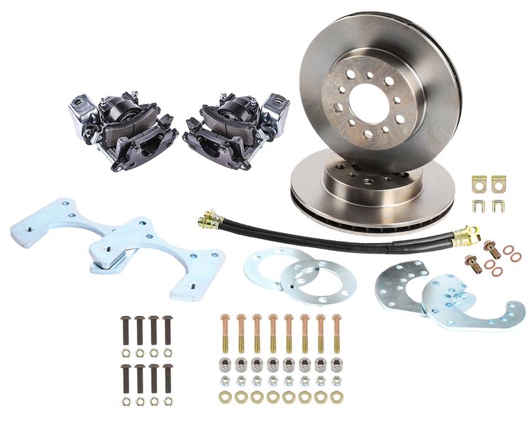 Mopar 8.75 & Dana 60 Rear Standard Disc Brake Conversion Kit for Select 1962-1976 Mopar Models [Black Calipers w/E-Brake]