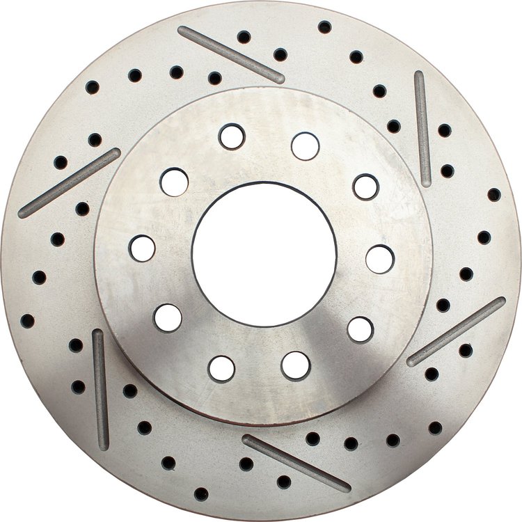 High Performance Cross-Drilled & Slotted Rear Brake Rotor for 1962-1972 Mopar A-Body, B-Body, E-Body [Left/Driver Side]