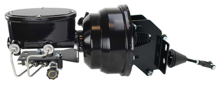 Power Brake Unit Fits Select 1967-1972 Chevy/GMC Trucks, w/Aluminum Master Cyl. & Adj. Proportioning Valve, Black [Disc/Drum]