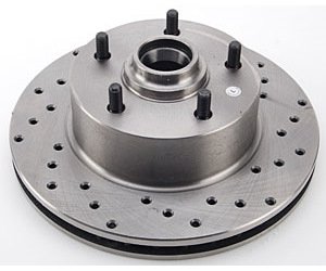 High Performance Cross-Drilled & Vented Left Front Brake Rotor for 1970-1981 GM F-Body