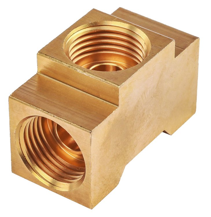 Brass Tee Fitting 5/8 in -18 Inverted Flare Ends