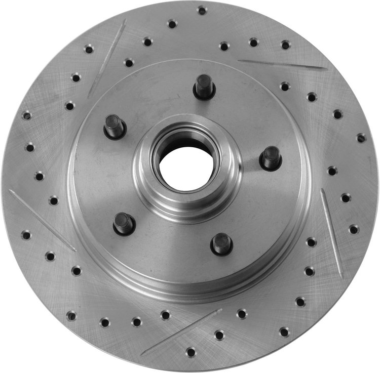 High Performance Cross-Drilled & Slotted Right Front Brake Rotor for 1977-1995 GM
