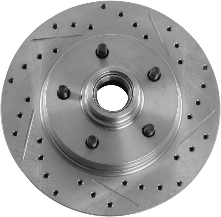 High Performance Cross-Drilled & Slotted Left Front Brake Rotor for 1977-1995 GM