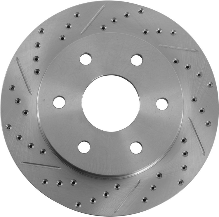 High Performance Cross-Drilled & Slotted Right Front Brake Rotor for 1999-2008 GM Truck