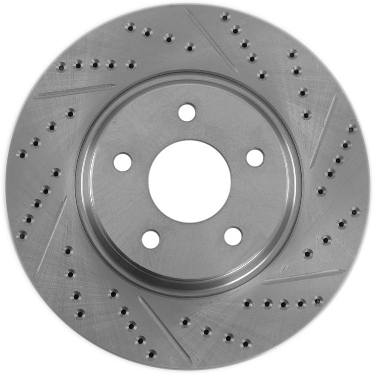 High Performance Cross-Drilled & Slotted Left Front Brake Rotor for 2004-2012 GM
