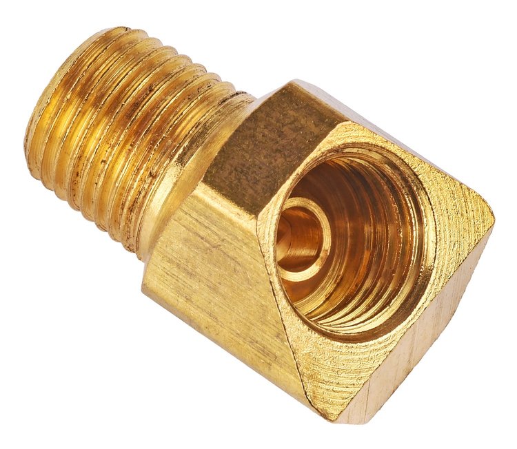 Brass 45 Degree Fitting 1/8 in. NPT x 3/8 in. -24 Inverted Flare Female