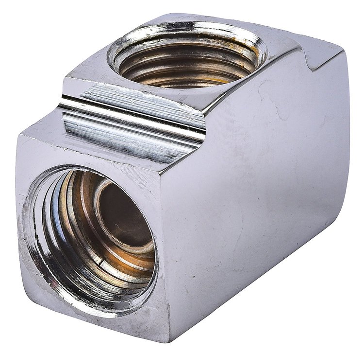 Chrome Tee Fitting 5/8 in. -18 Inverted Flare Female