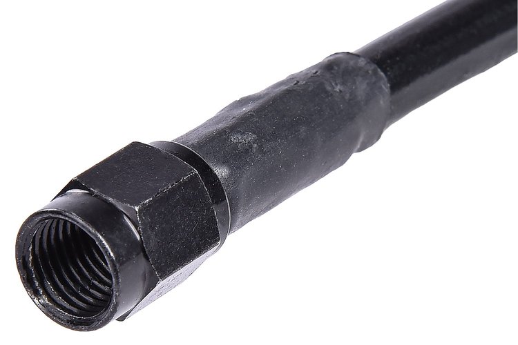 Black Coated Brake Hose [-3 AN, Straight Female to Straight Female, 12 in. Length]
