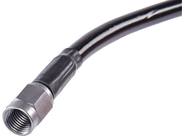 Black Coated Brake Hose [-3 AN, Straight Female to Straight Female, 12 in. Length]