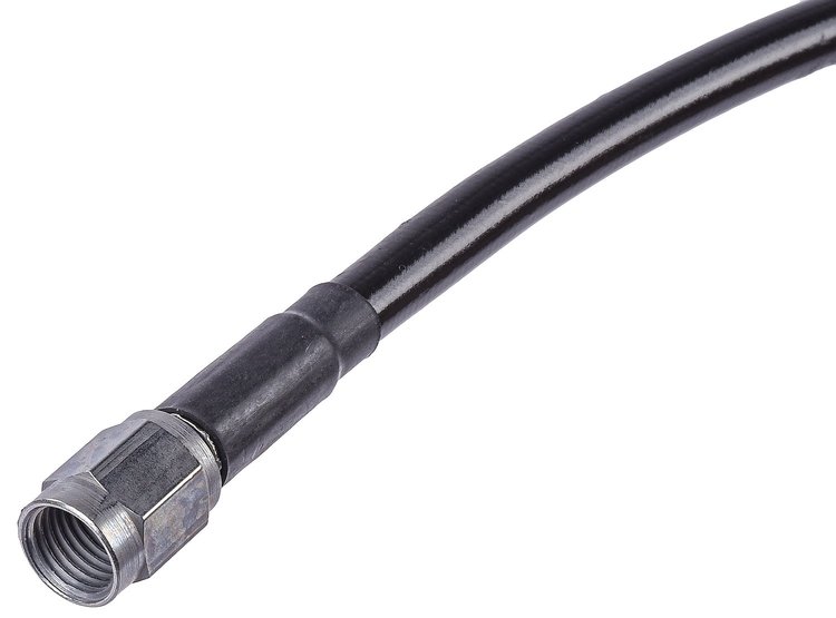 Black Coated Brake Hose [-3 AN, Straight Female to Straight Female, 15 in. Length]